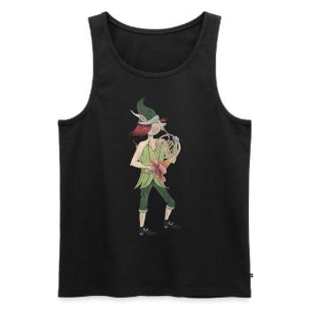 Fantasy Horn - Men's Premium Organic Tank Top - black - Front - Michal (187cm)