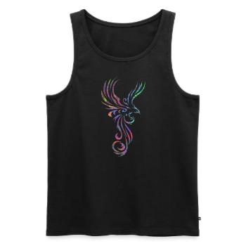 Tattoo Vogel marmoriert 3 - Männer Premium Bio Tank Top - Schwarz - Vorne - Michal (187cm)