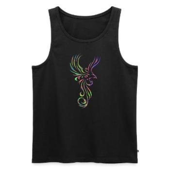 Tattoo Vogel marmoriert 2 - Männer Premium Bio Tank Top - Schwarz - Vorne - Michal (187cm)