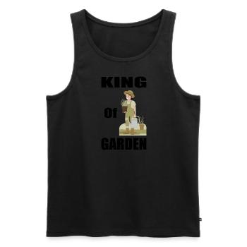 Garten - Männer Premium Bio Tank Top - Schwarz - Vorne - Michal (187cm)