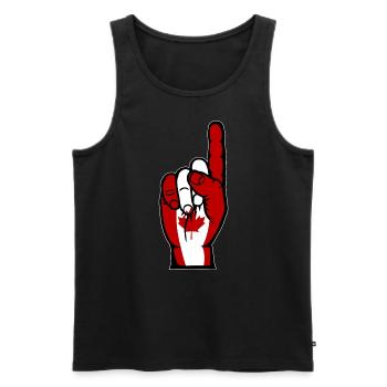Kanada Flagge Nummer 1 - Männer Premium Bio Tank Top - Schwarz - Vorne - Michal (187cm)