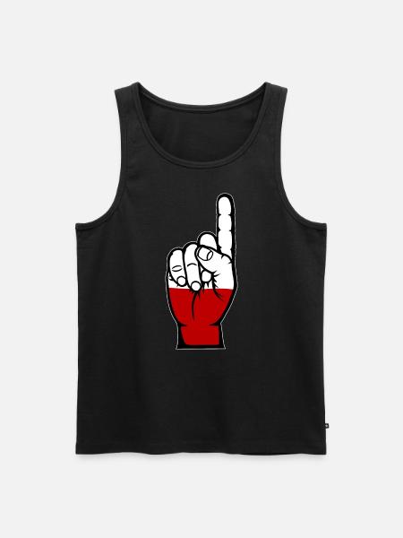 Poland Flag Number 1 - Men's Premium Organic Tank Top - black