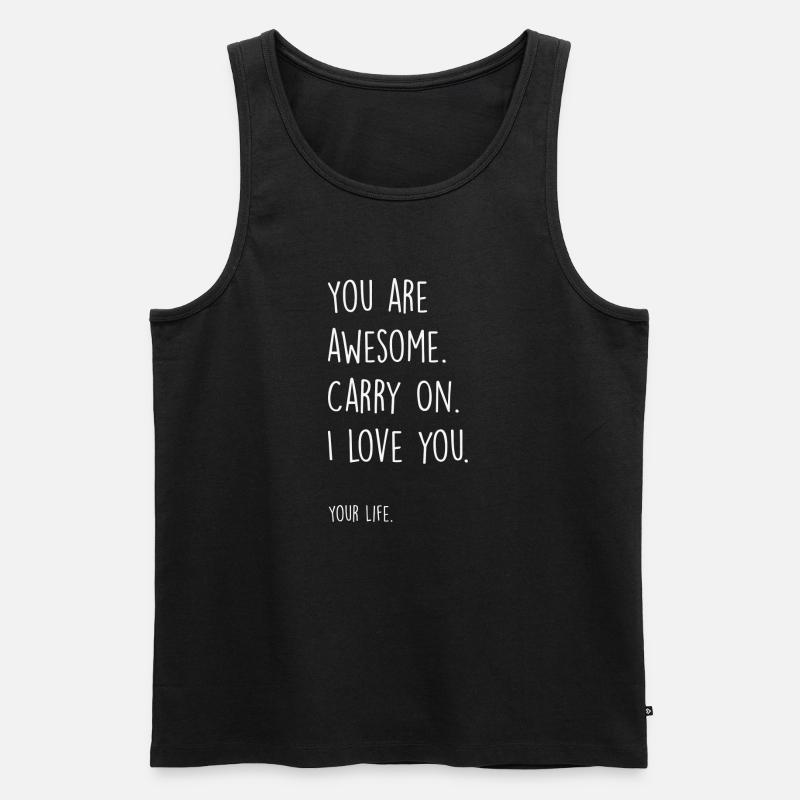 Awesome - Männer Premium Bio Tank Top - Schwarz