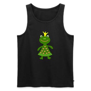 Reine grenouille - Débardeur bio Premium Homme - noir - Devant - AI Model Male 178 light (178cm)