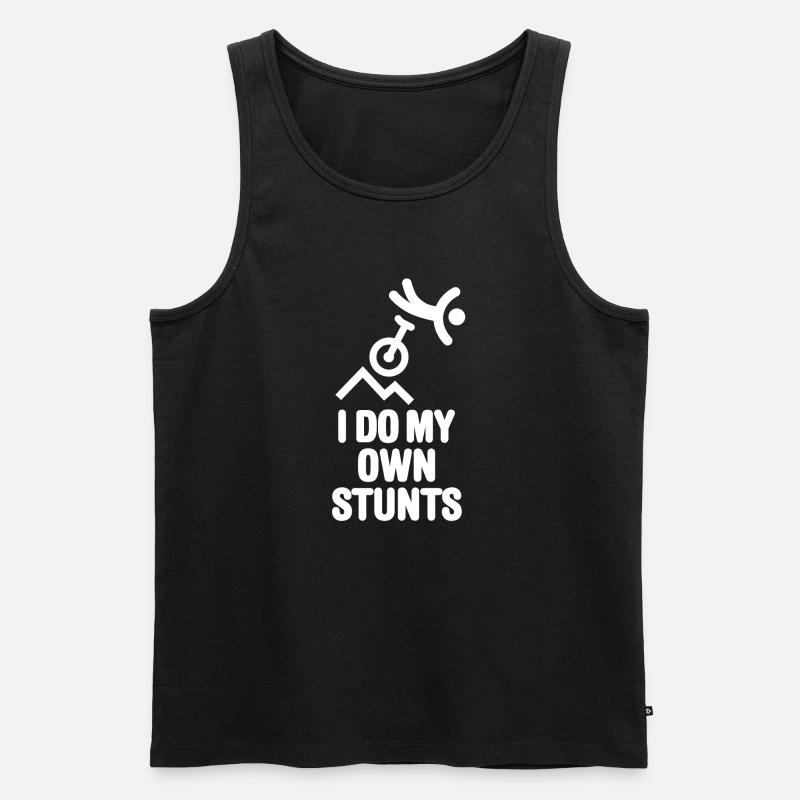 Offroad-Einrad Berg-Einrad MUni Mountain unicycle - Männer Premium Bio Tank Top - Schwarz