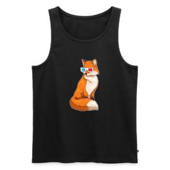 Fuchs Glasses - Men's Premium Organic Tank Top - black - Front - AI Model Male 178 light (178cm)
