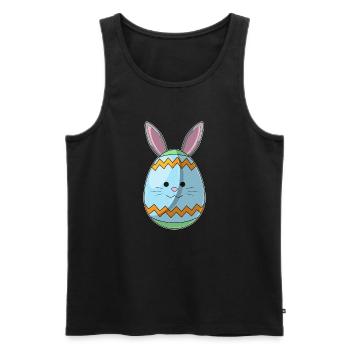 Easter Egg Easter Bunny Ears - Men's Premium Organic Tank Top - black - Front - Michal (187cm)