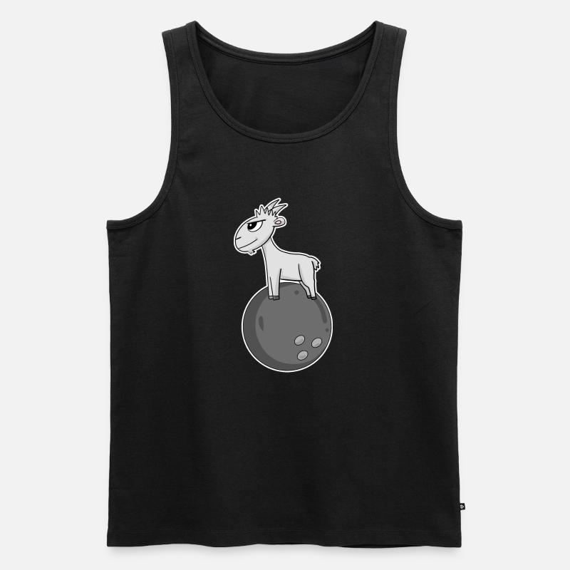 Ziege Bowling - Männer Premium Bio Tank Top - Schwarz