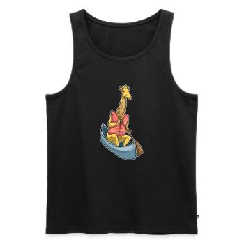 Giraffe kleines Boot - Männer Premium Bio Tank Top - Schwarz - Vorne - Michal (187cm)
