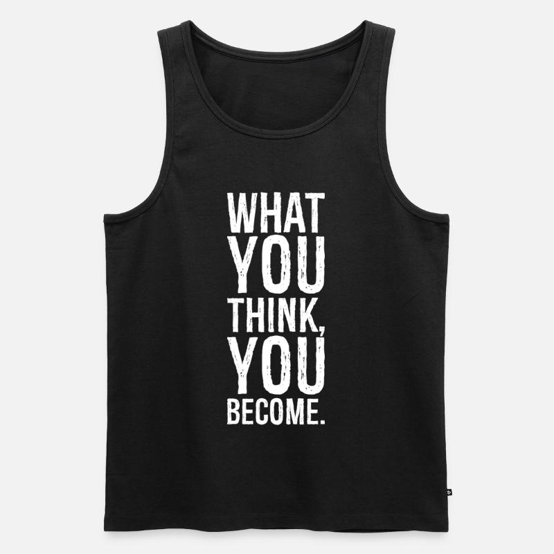 was du glaubst zu werden - Männer Premium Bio Tank Top - Schwarz