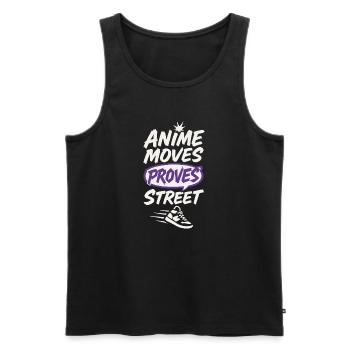 Anime Dance Streetwear Manga Hip Hop Otaku Crew - Männer Premium Bio Tank Top - Schwarz - Vorne - Michal (187cm)