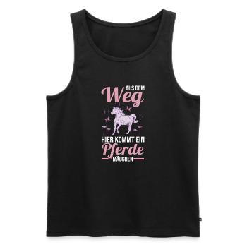 Reiten Pferdeliebhaber Reiterhof Pferde - Männer Premium Bio Tank Top - Schwarz - Vorne - AI Model Male 178 light (178cm)