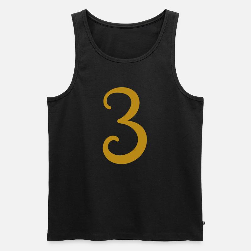 3 - Männer Premium Bio Tank Top - Schwarz