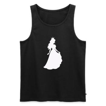 Silhouette de la princesse royale - Débardeur bio Premium Homme - noir - Devant - Michal (187cm)