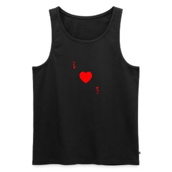 King & Queen of Hearts - Matching Couple - King - Men's Premium Organic Tank Top - black - Front - Michal (187cm)
