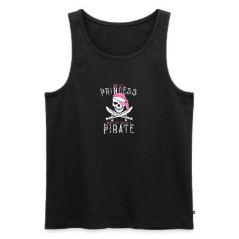Pourquoi être une princesse quand on peut être un pirate ! Ohé - Débardeur bio Premium Homme - noir - Devant - Michal (187cm)