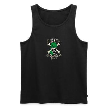 Que les manigances des pirates commencent - Pirate Skull - Débardeur bio Premium Homme - noir - Devant - Michal (187cm)