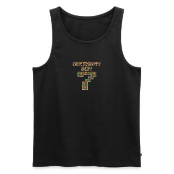 Nettes Geschenk zum 7. Geburtstag 7 Jahre altes Blockgebäude - Männer Premium Bio Tank Top - Schwarz - Vorne - Michal (187cm)