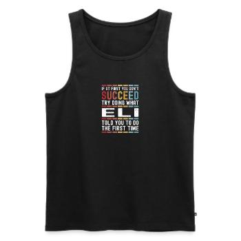 Eli Name Personalisierter lustiger Geburtstag Weihnachten - Männer Premium Bio Tank Top - Schwarz - Vorne - AI Model Male 178 light (178cm)