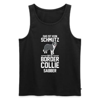 Hund Border Collie - Männer Premium Bio Tank Top - Schwarz - Vorne - Michal (187cm)