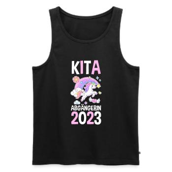 Schulkind 2023 Schulbeginn Einhorn Einschulung - Männer Premium Bio Tank Top - Schwarz - Vorne - Michal (187cm)