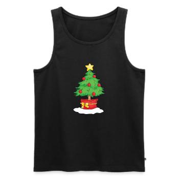 Christmas Tree - Débardeur bio Premium Homme - noir - Devant - Michal (187cm)
