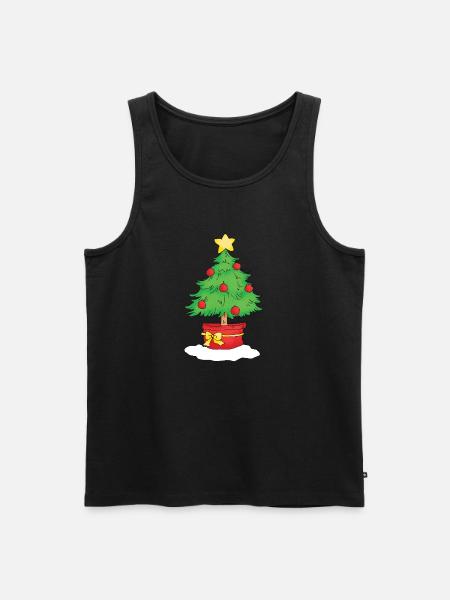 Christmas Tree - Men's Premium Organic Tank Top - black