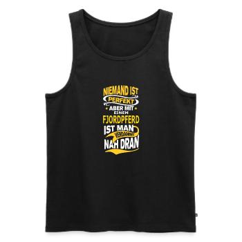 EINEM_FJORDPFERD - Männer Premium Bio Tank Top - Schwarz - Vorne - Michal (187cm)