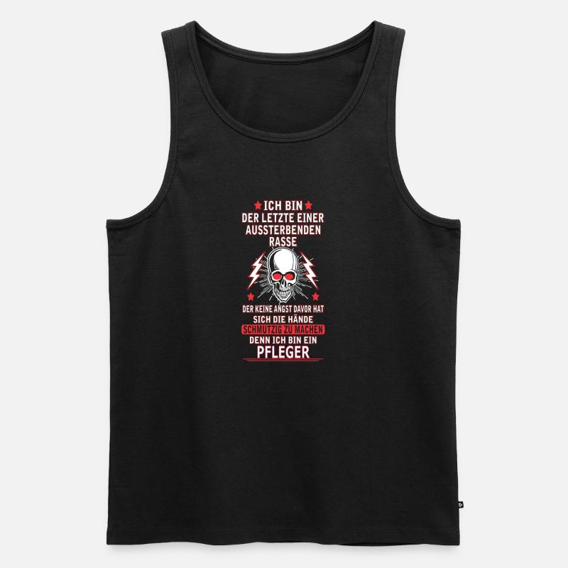 PFLEGER - Männer Premium Bio Tank Top - Schwarz
