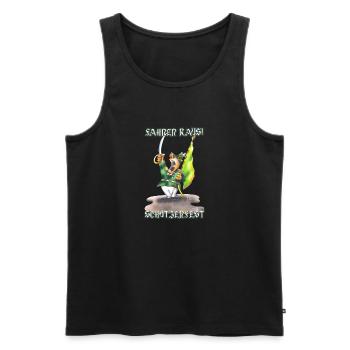 Fahnen raus! Schützenfest - Männer Premium Bio Tank Top - Schwarz - Vorne - Michal (187cm)
