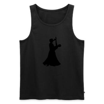 Tanzen - Männer Premium Bio Tank Top - Schwarz - Vorne - Michal (187cm)