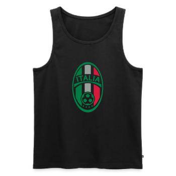 Fußball Abzeichen (Italien) - Männer Premium Bio Tank Top - Schwarz - Vorne - AI Model Male 178 light (178cm)