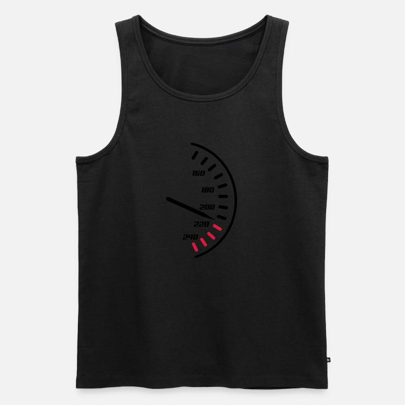 tacho02 - Männer Premium Bio Tank Top - Schwarz