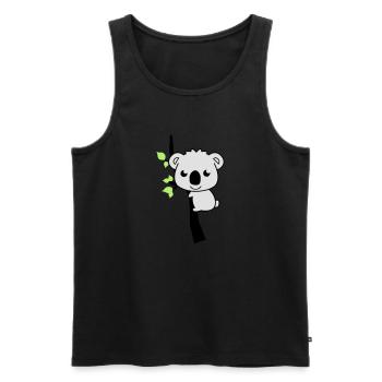 sweet_koala_002 - Débardeur bio Premium Homme - noir - Devant - Michal (187cm)