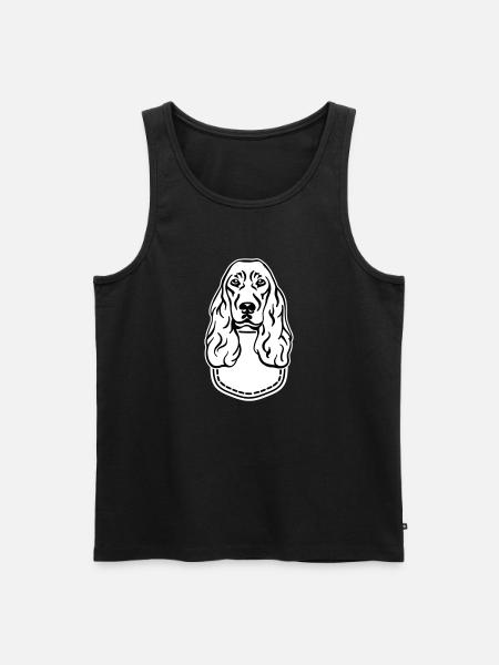 Cocker Spaniel - Men's Premium Organic Tank Top - black