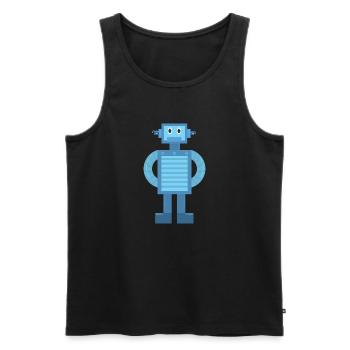 Robot - Men's Premium Organic Tank Top - black - Front - AI Model Male 178 light (178cm)