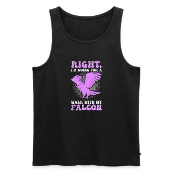 Bird of Prey funny falconer saying hunting design - Men's Premium Organic Tank Top - black - Front - Michal (187cm)