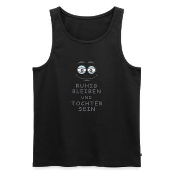 Tochter sein - Männer Premium Bio Tank Top - Schwarz - Vorne - Michal (187cm)