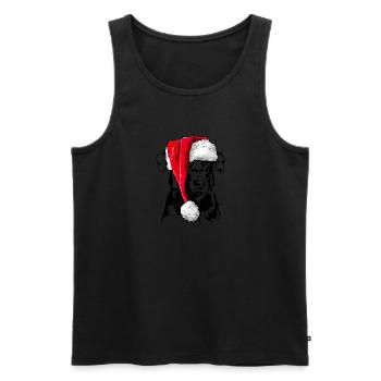 Santa BEAUCERON Chiens de Noël Wilsigns - Débardeur bio Premium Homme - noir - Devant - Michal (187cm)