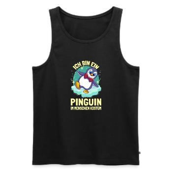 I Am A Penguin in Human Costume Penguins - Men's Premium Organic Tank Top - black - Front - Michal (187cm)