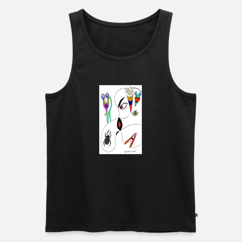 M Burns Head Spider - Men's Premium Organic Tank Top - black