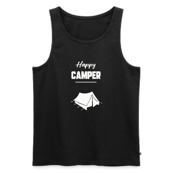 Happy camper - Débardeur bio Premium Homme - noir - Devant - Michal (187cm)