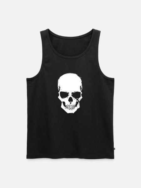Totenkopf - Männer Premium Bio Tank Top - Schwarz