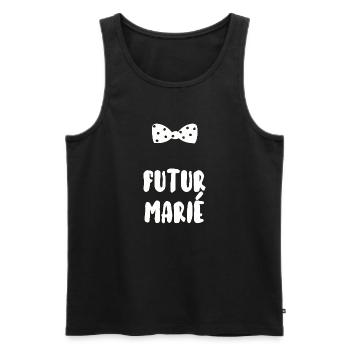Futur marié - Débardeur bio Premium Homme - noir - Devant - AI Model Male 178 light (178cm)