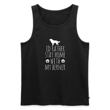 Berner Sennenhund - Männer Premium Bio Tank Top - Schwarz - Vorne - AI Model Male 178 light (178cm)
