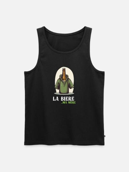 Das Bier... Meine Mutter - Männer Premium Bio Tank Top - Schwarz