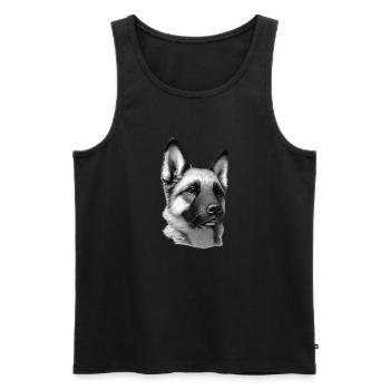 Dog Owner German Shepherd Puppy - Men's Premium Organic Tank Top - black - Front - Michal (187cm)