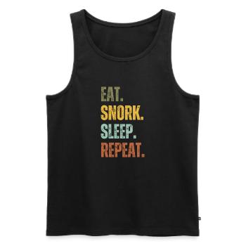 EAT SNORK SLEEP REPEAT - Men's Premium Organic Tank Top - black - Front - Michal (187cm)