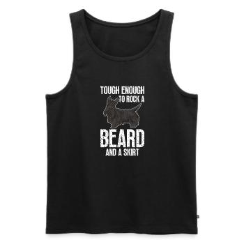 Scottish Terrier Scottie Dog - Men's Premium Organic Tank Top - black - Front - AI Model Male 178 light (178cm)