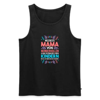 Weltbeste Mama - Männer Premium Bio Tank Top - Schwarz - Vorne - Michal (187cm)